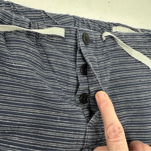 Outerknown Siesta Shorts in‎ Expanse Stripe Size XS Hemp Blend $125 Classic - Picture 7 of 11